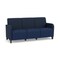Lesro Siena 3 Seat Tandem Seating No Center Arms, Black, RF Blueberry Back, MD Ink Seat, RF Blueberry Panels SN3101 - alternate 1